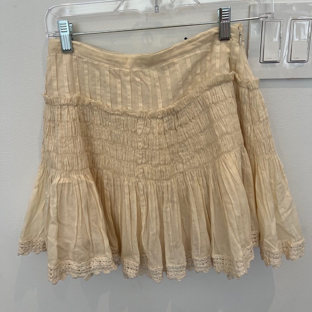 Love Shack Fancy xs skirt- cream/beige color